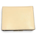 Fendi FF Lining Pecan Leather Small Wallet Bifold Beige Gold — view 3