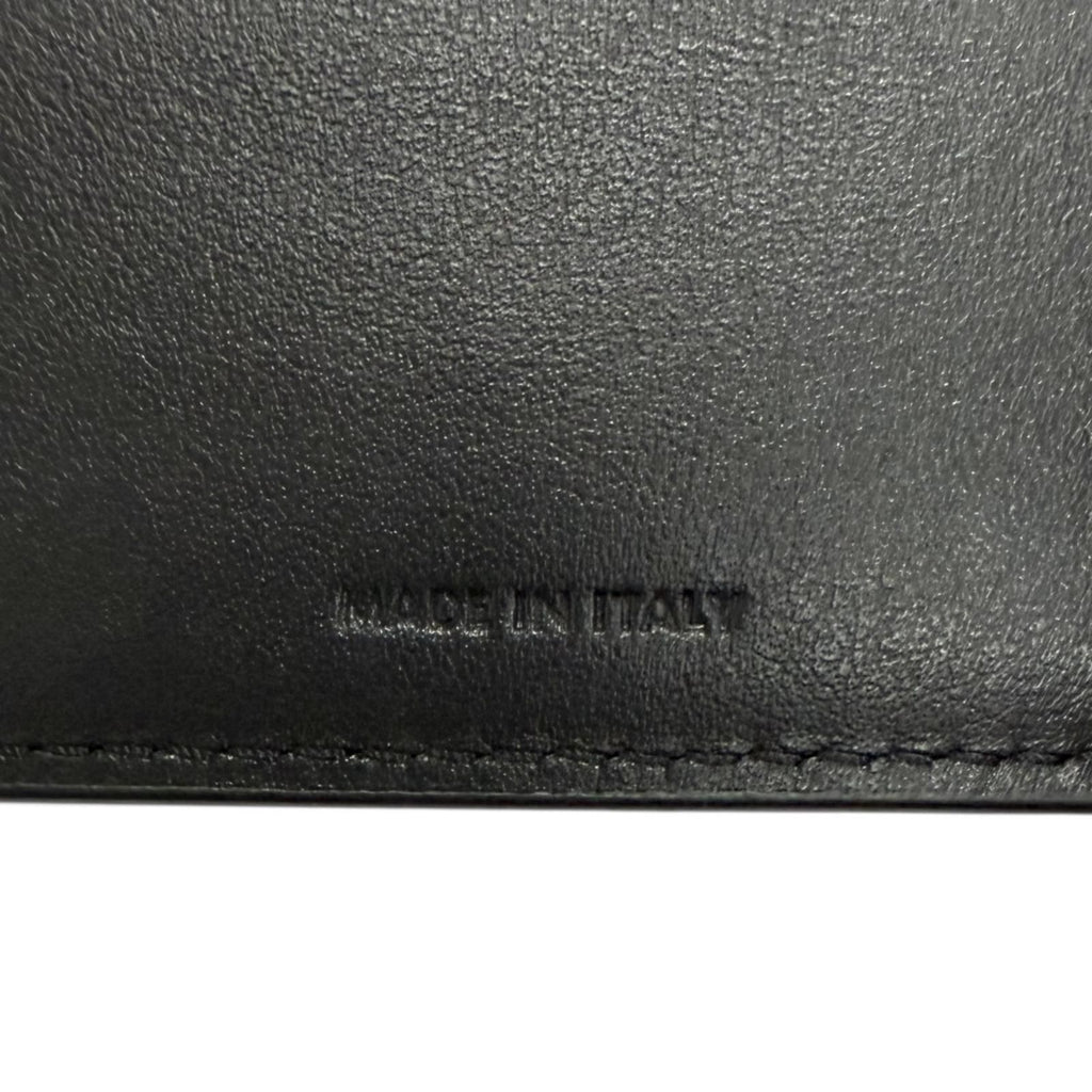 Celine Calfskin Triomphe Embossed Compact Wallet Bifold Black — view 8