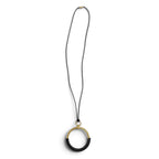 Hermes Loop Grand Gold Leather Pendant Black — view 3