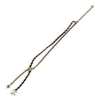 Chanel CC Logo Leather Star Clover Chain Necklace Gold Black — view 5