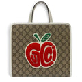 Gucci GG Supreme Children's Rubber Apple Tote Bag Beige White