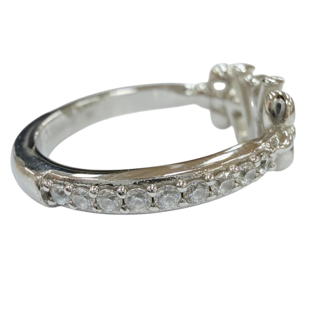 Louis Vuitton Ring LV Iconic Rhinestone Silver M JP — view 5