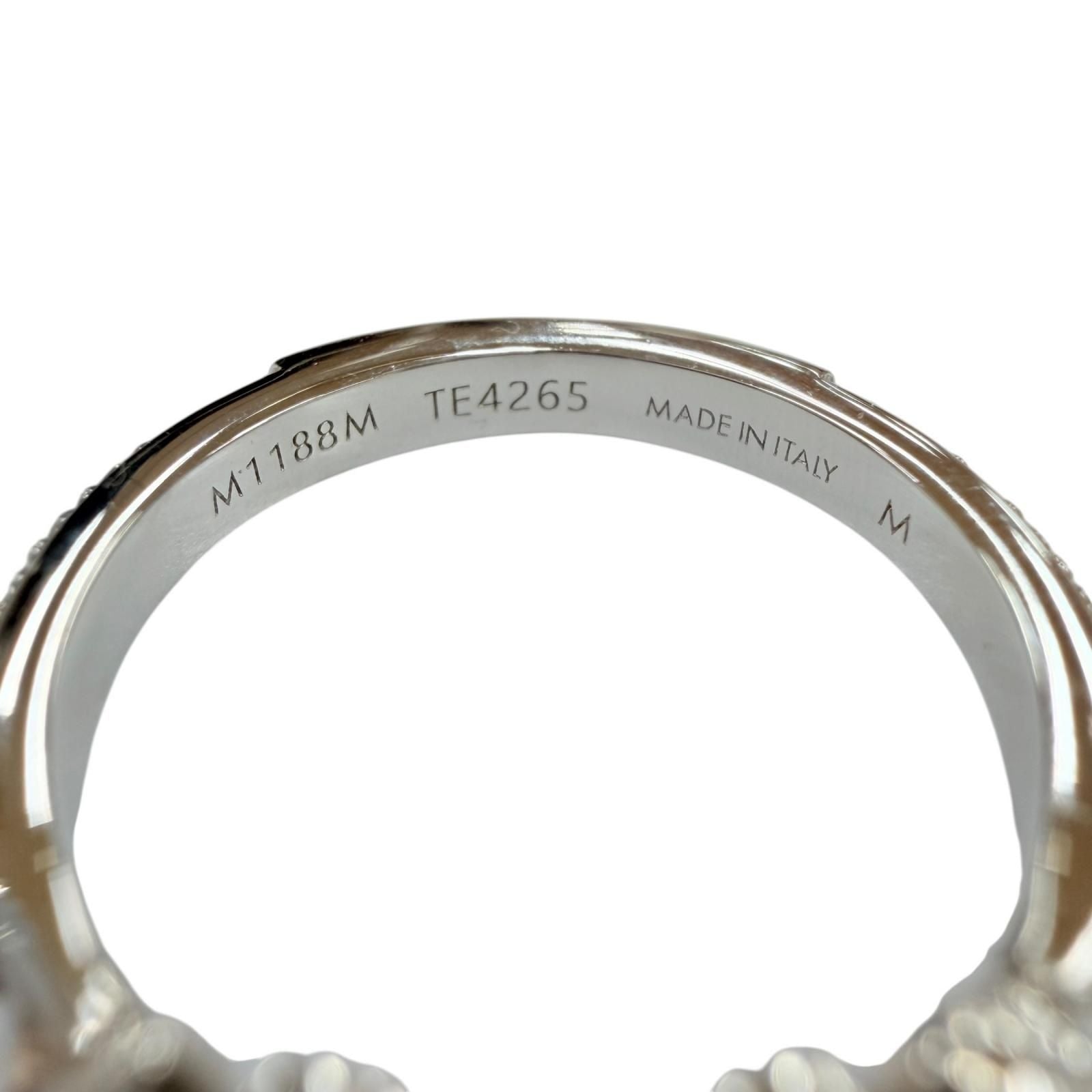Louis Vuitton Ring LV Iconic Rhinestone Silver M JP — view 6