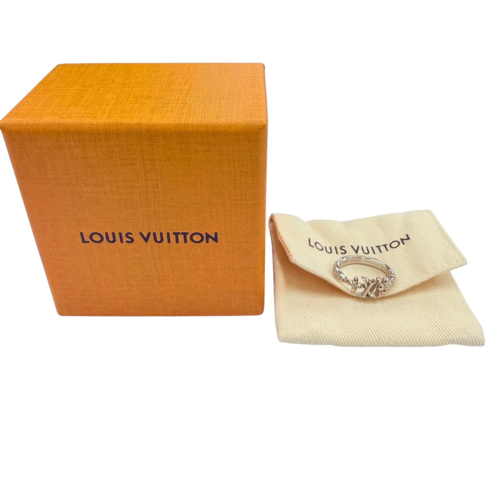 Louis Vuitton Ring LV Iconic Rhinestone Silver M JP — view 2