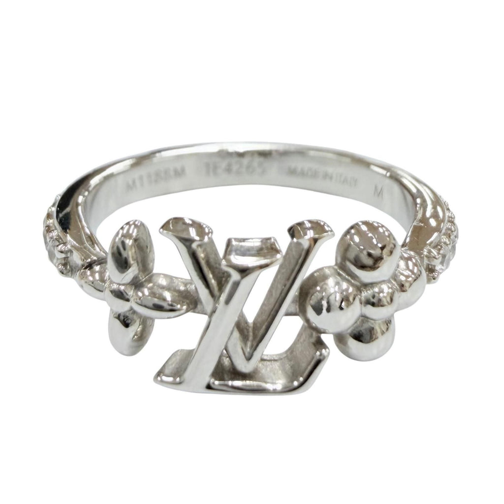 Louis Vuitton Ring LV Iconic Rhinestone Silver M JP
