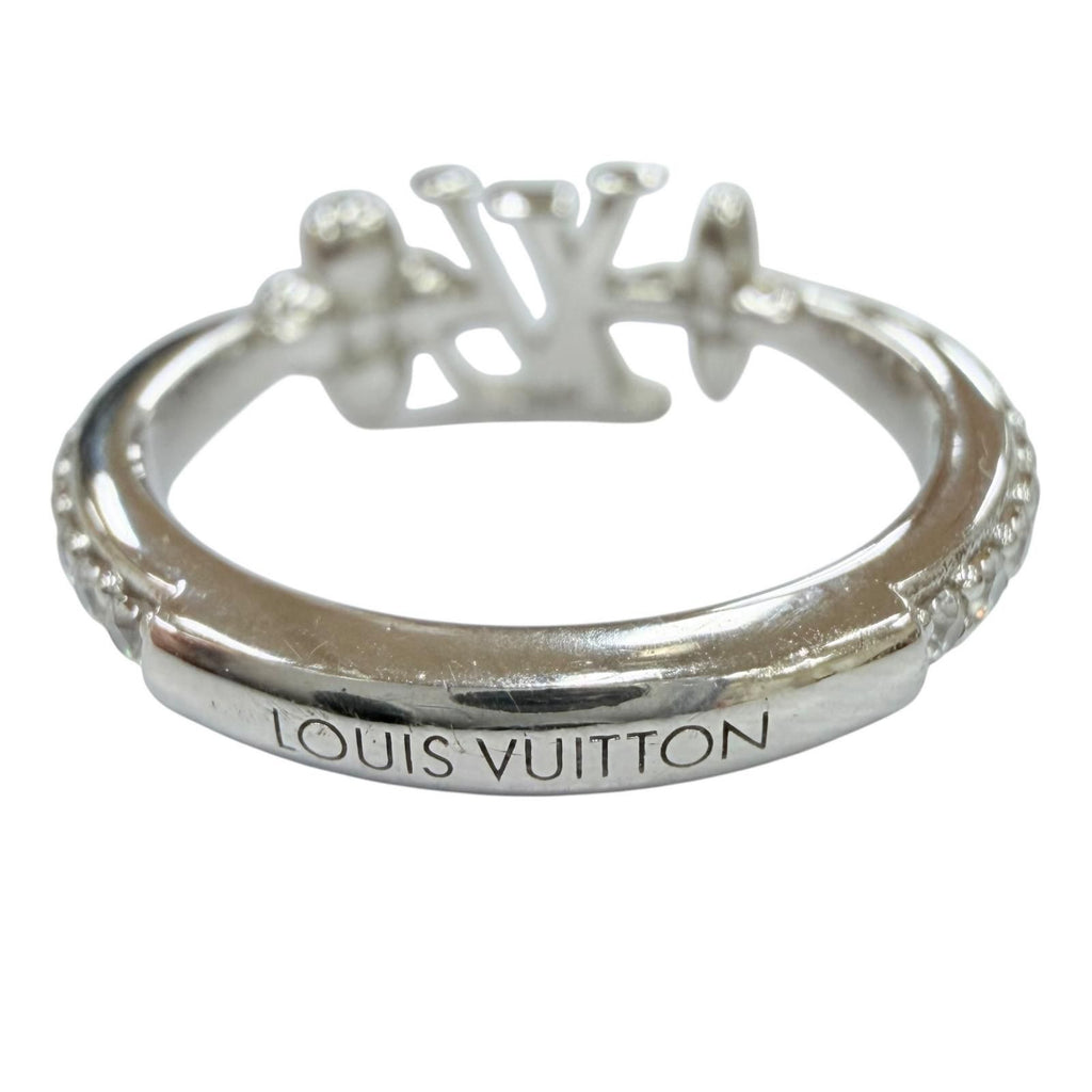 Louis Vuitton Ring LV Iconic Rhinestone Silver M JP — view 4