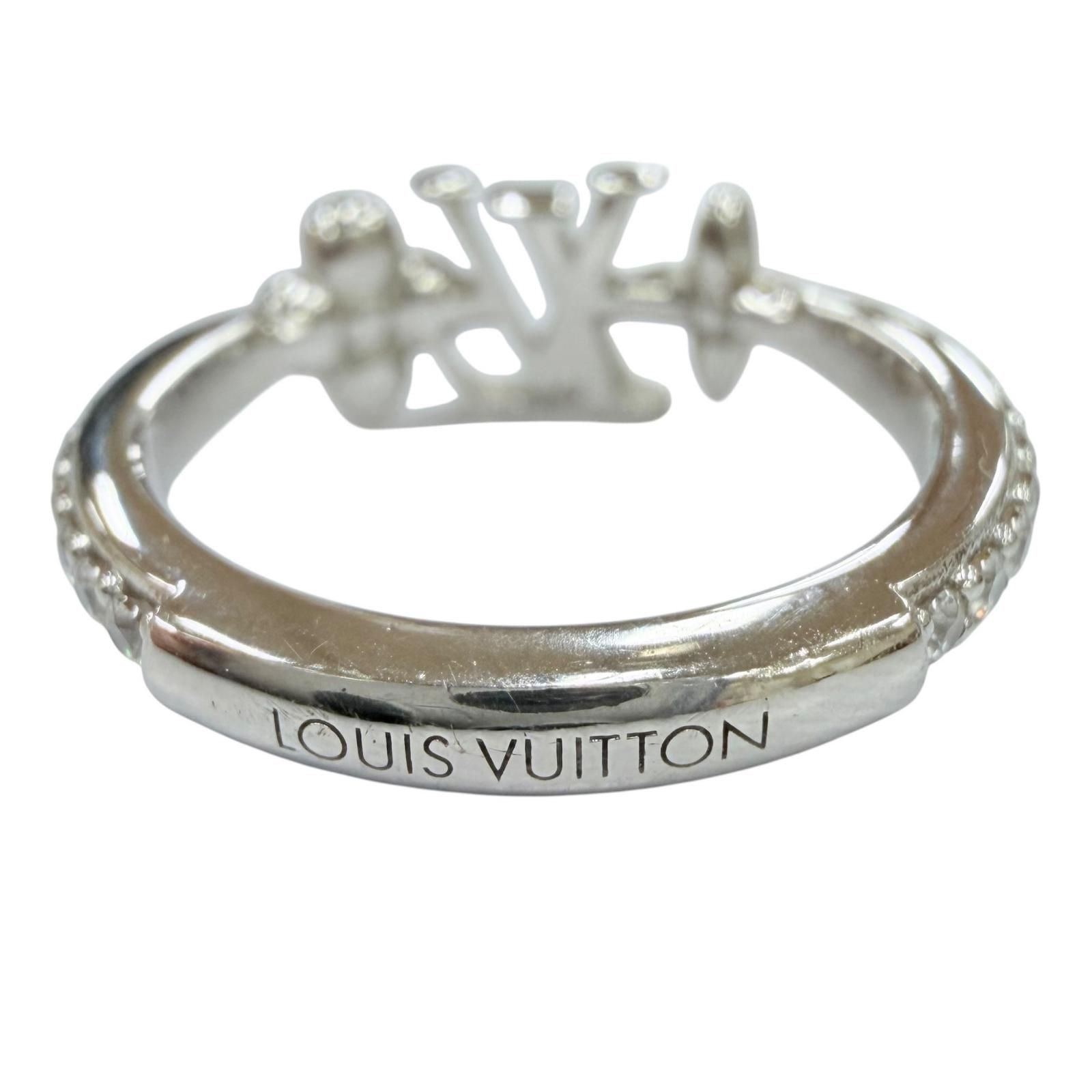 Louis Vuitton Ring LV Iconic Rhinestone Silver M JP — view 4