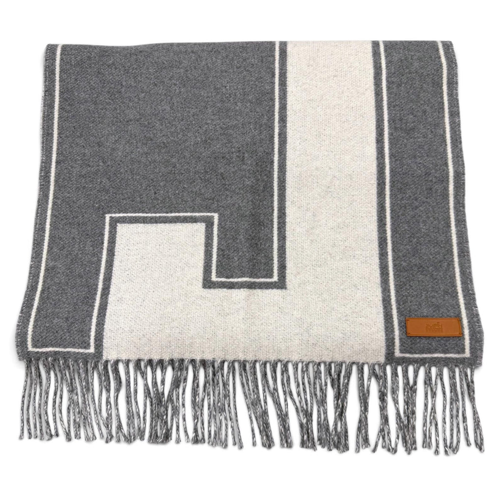 Hermes Cle de H Scarf Gray