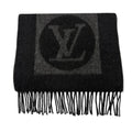 Louis Vuitton Echarpe Cardiff Wool Cashmere Fringe Scarf Black