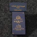 Louis Vuitton Echarpe Cardiff Wool Cashmere Fringe Scarf Black — view 6