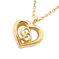 Dior Necklace CD Logo Heart Motif Gold Plated