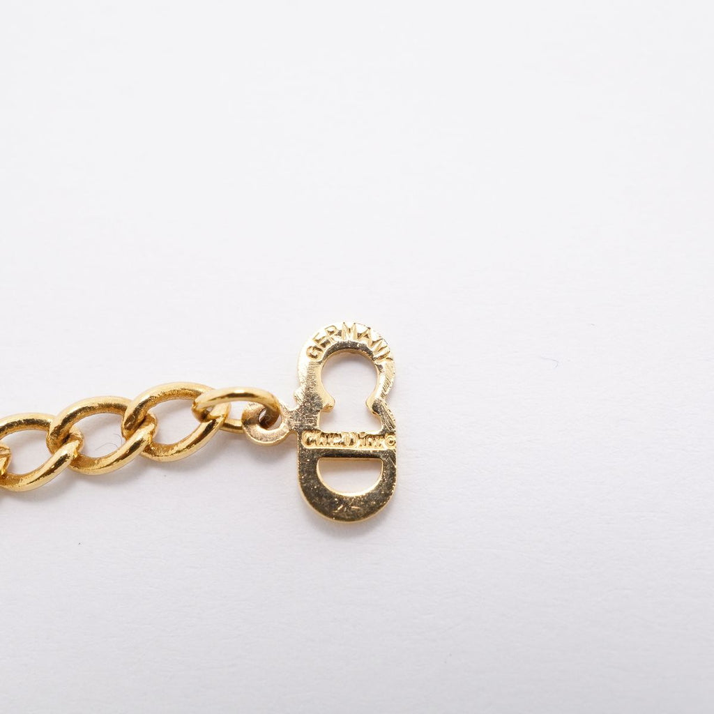 Dior Necklace CD Logo Heart Motif Gold Plated — view 5