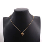 Dior Necklace CD Logo Heart Motif Gold Plated — view 6