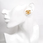 Chanel Earrings Vintage CC Logo Turnlock Gold Plated — view 5