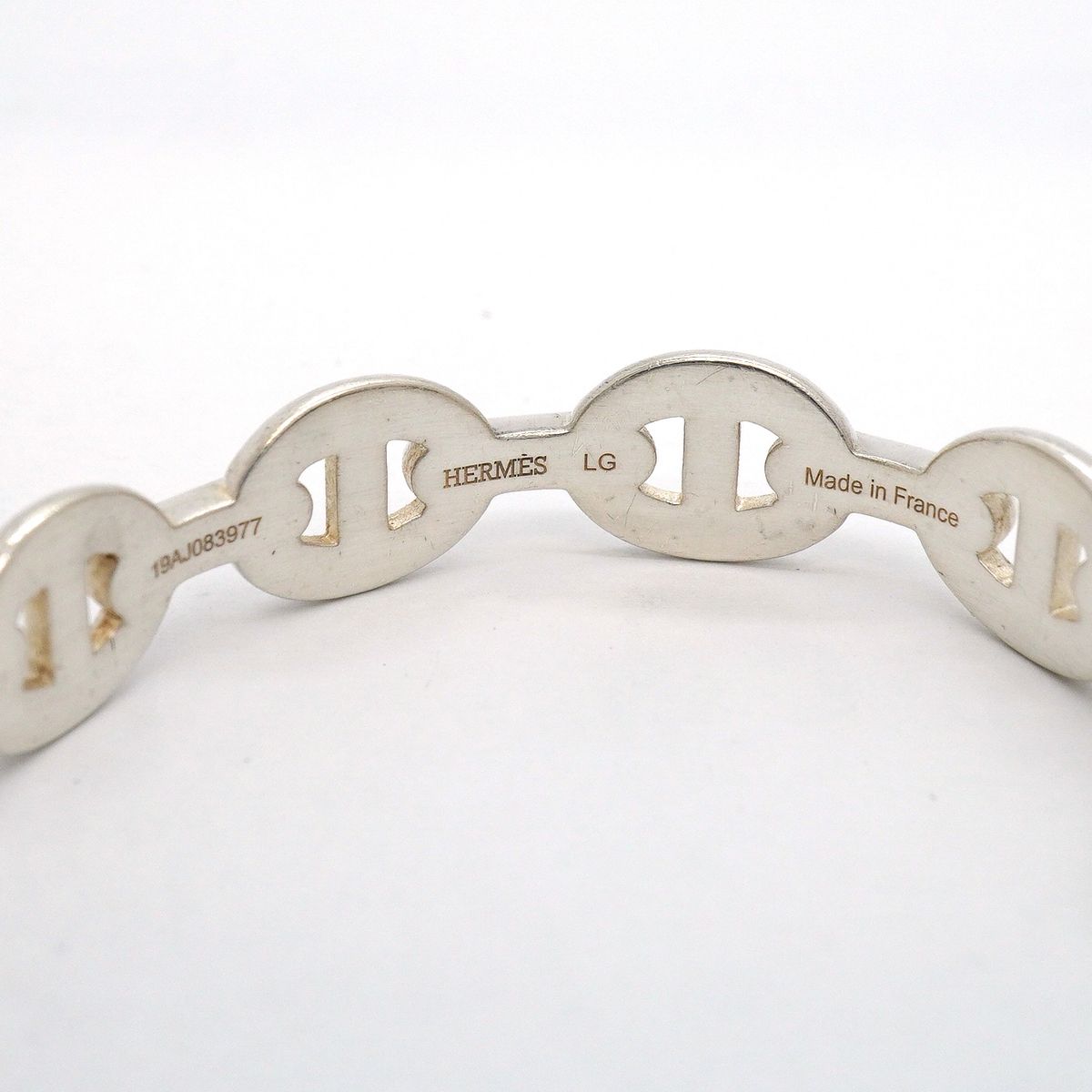 Hermes Bangle Enchainee Chaine D'ancre 925 Sterling Silver Bracelet — view 5