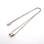 Hermes Necklace Mini Pop H Metal Silver White — view 3