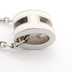 Hermes Necklace Mini Pop H Metal Silver White — view 6