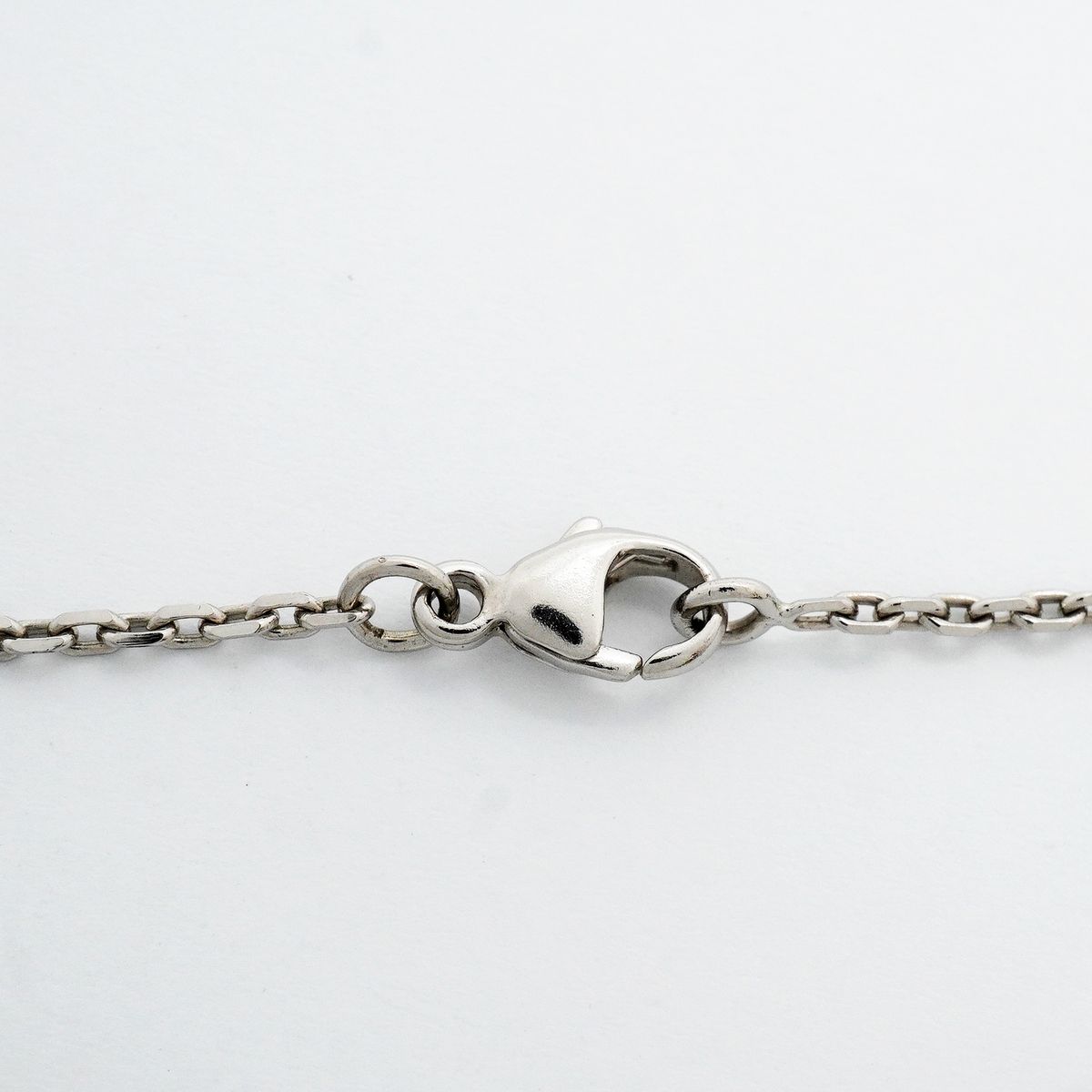 Hermes Necklace Mini Pop H Metal Silver White — view 4