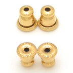 Fendi O'lock Earrings White Crystal Gold Polished Metal Stud — view 6