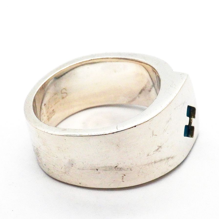 Hermes Ring Candy 925 Sterling Silver Blue — view 8