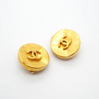 Chanel Earrings Vintage CC Logo Gold Plated — view 2