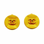 Chanel Earrings Vintage CC Logo Gold Plated