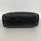 Chanel Tote Bag 2.55 Quilted Vintage Calfskin Black Gold Silver 2-Way — view 3