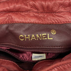 Chanel Shoulder Bag Quilted Lambskin Red Gold — view 5