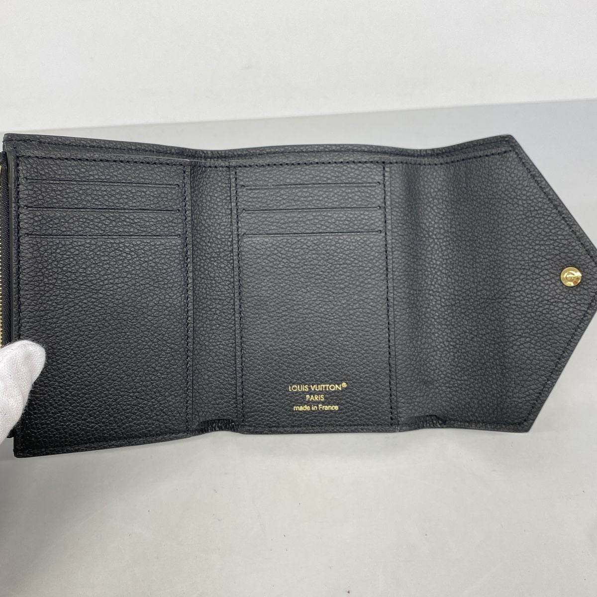 Louis Vuitton Trifold Wallet Monogram Empreinte Bicolor Portefeuille Victorine — view 3