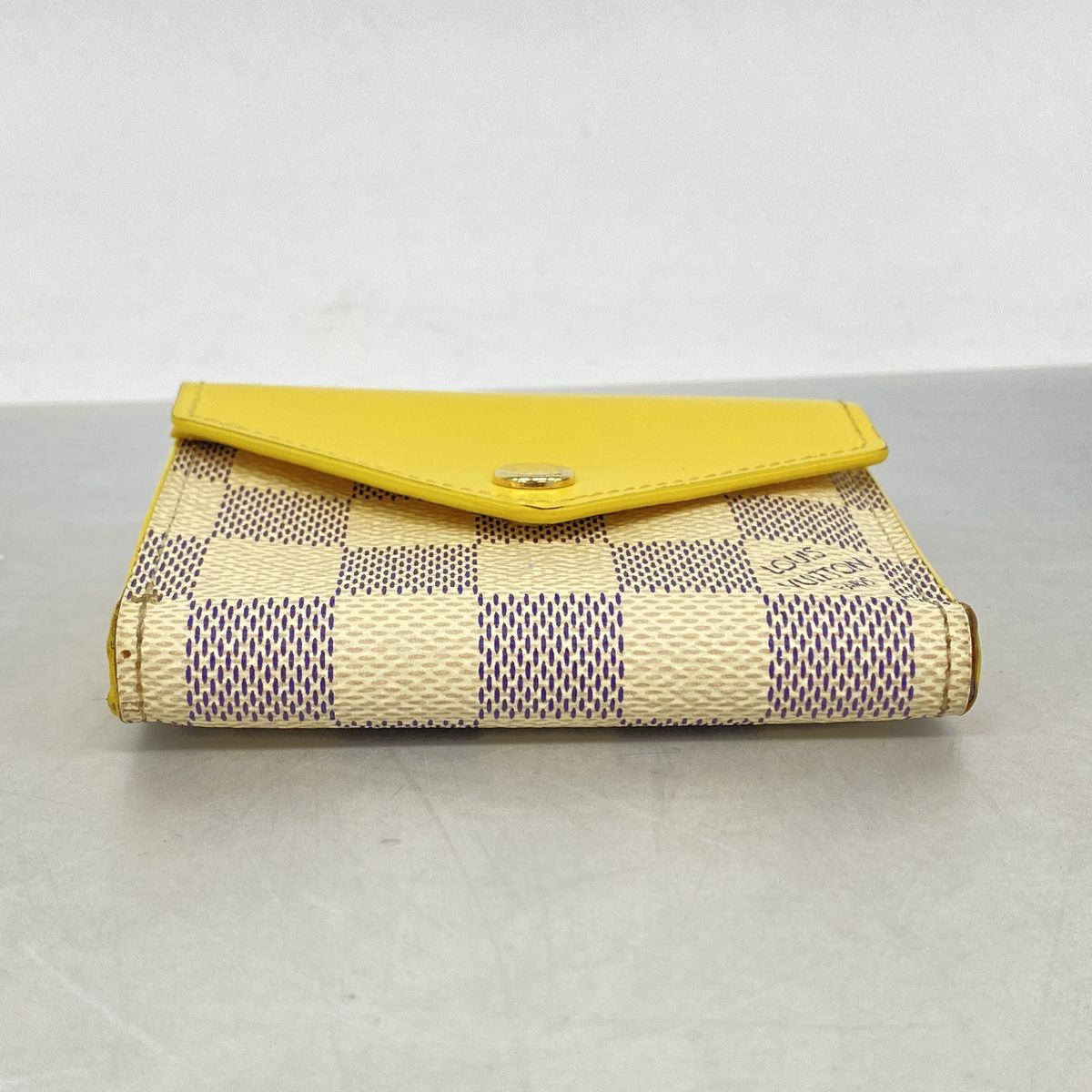Louis Vuitton Trifold Wallet Damier Azur Portefeuille Zoe White Pineapple — view 2