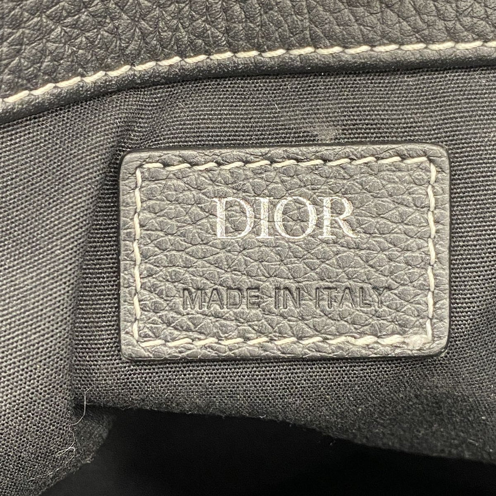 Dior Backpack Saddle Leather Black Silver — view 5