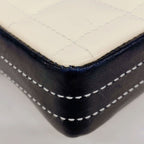 Chanel Shoulder Bag Choco Bar Patent Leather White Black Silver — view 6