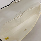 Chanel Shoulder Bag Choco Bar Patent Leather White Black Silver — view 4