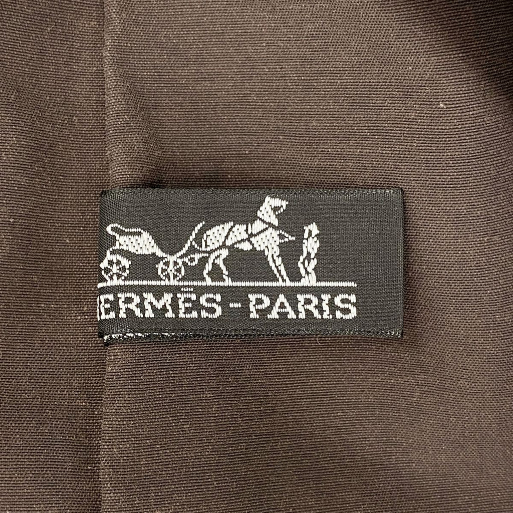 Hermes Tote Bag Her Line Cabas Nylon Brown Silver — view 5