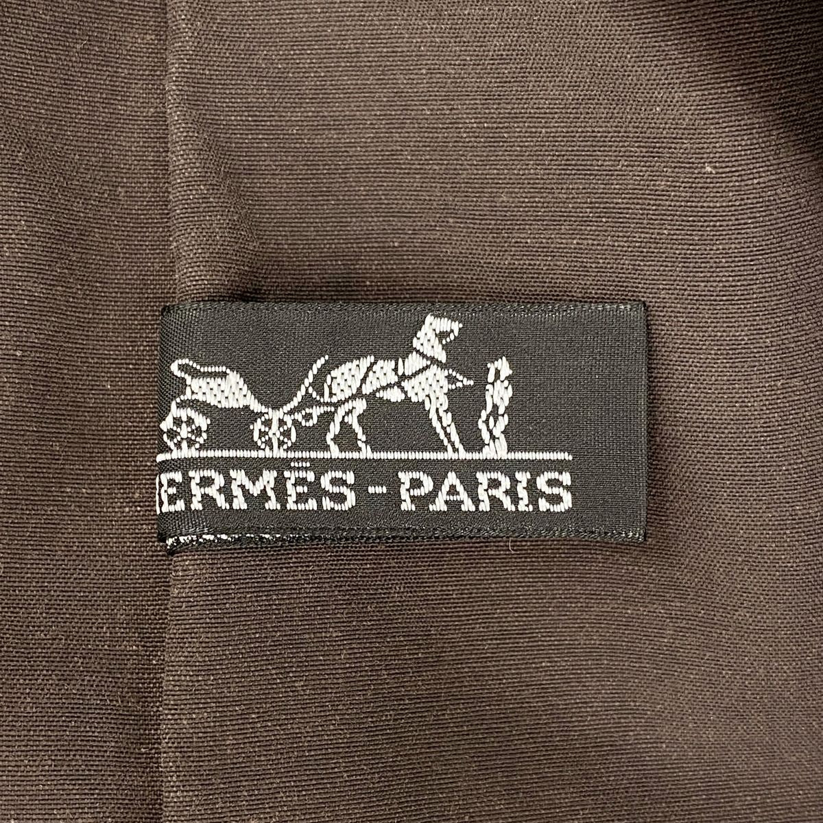 Hermes Tote Bag Her Line Cabas Nylon Brown Silver — view 5