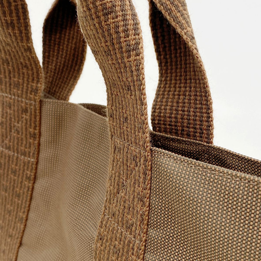 Hermes Tote Bag Her Line Cabas Nylon Brown Silver — view 8