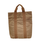 Hermes Tote Bag Her Line Cabas Nylon Brown Silver