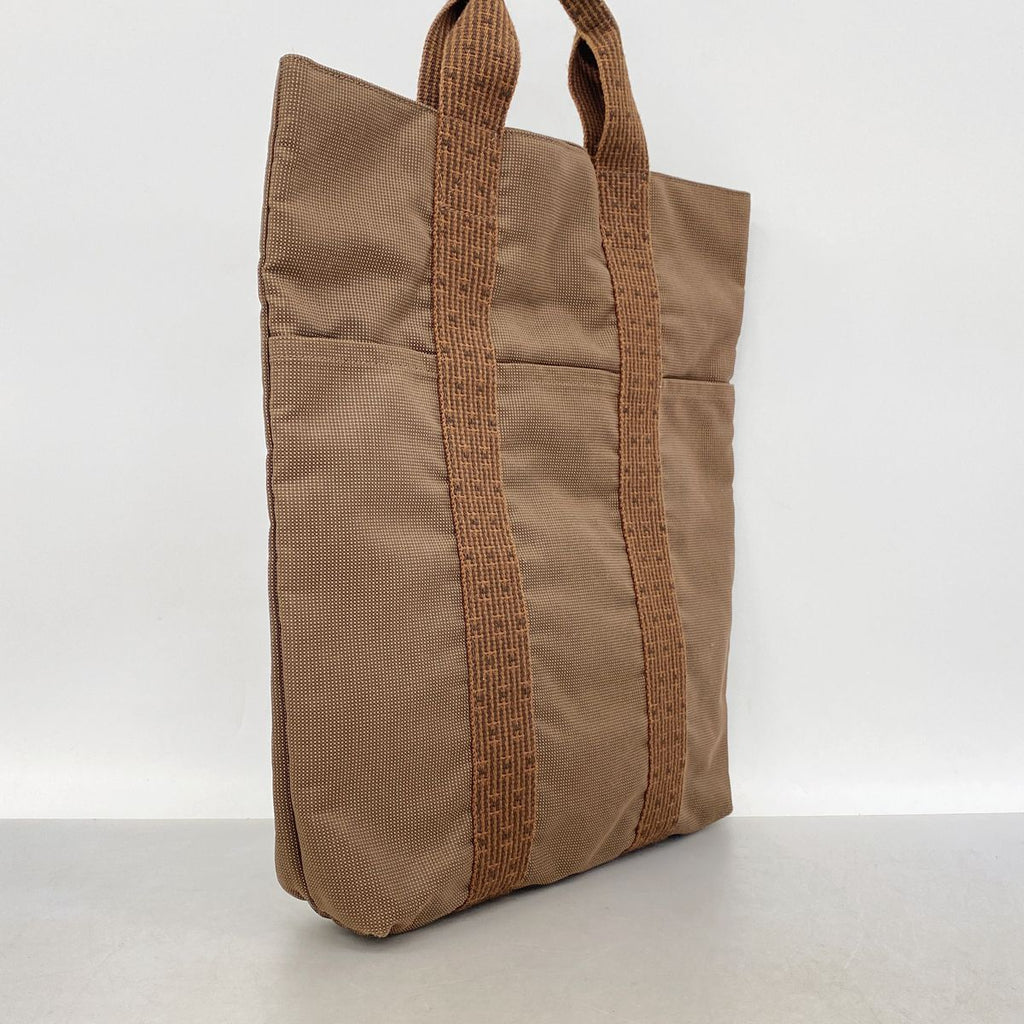 Hermes Tote Bag Her Line Cabas Nylon Brown Silver — view 2