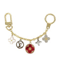 Louis Vuitton Key Holder Charm Bijou Sac Chaine Flash Flower Gold Multicolor