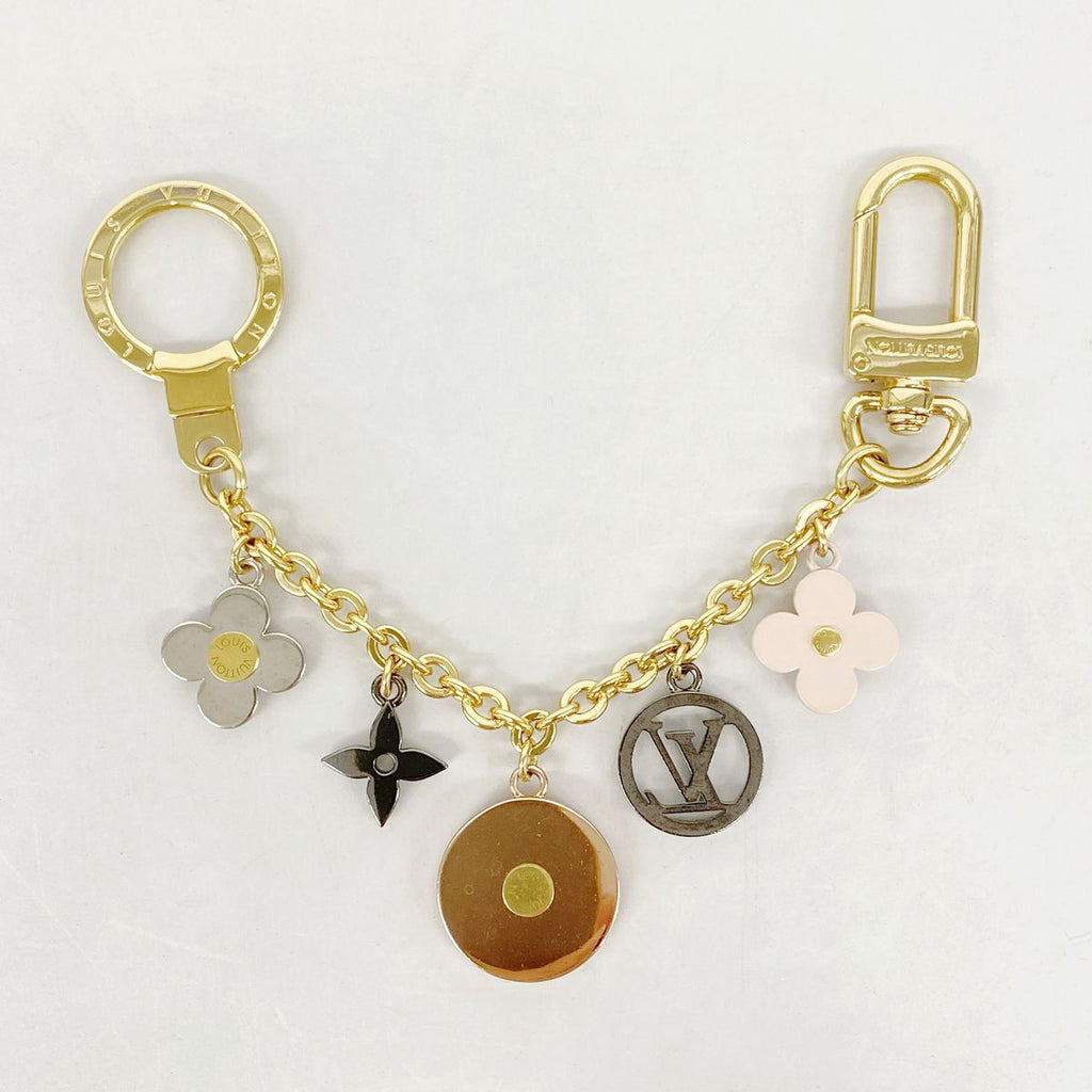 Louis Vuitton Key Holder Charm Bijou Sac Chaine Flash Flower Gold Multicolor — view 7