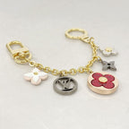 Louis Vuitton Key Holder Charm Bijou Sac Chaine Flash Flower Gold Multicolor — view 2