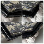 Dior Oblique Bifold Wallet Blue — view 7