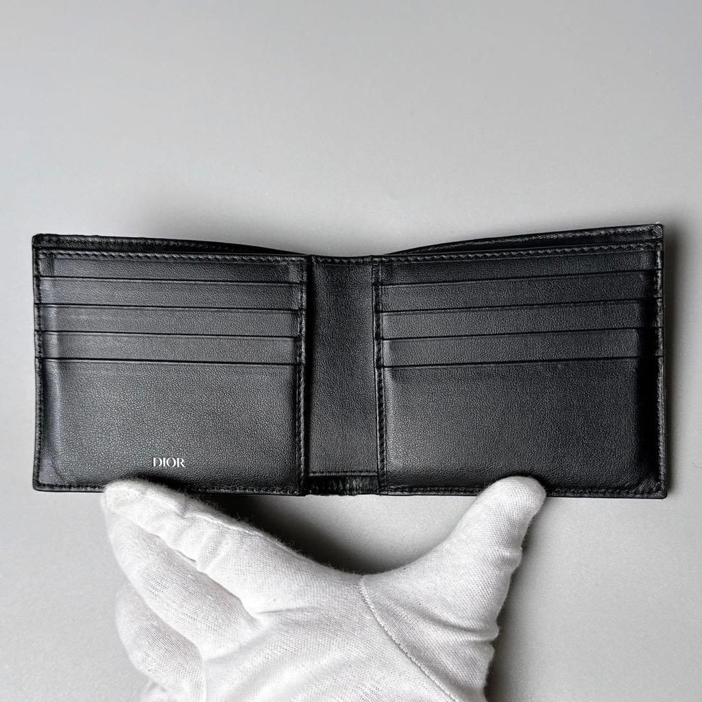 Dior Oblique Bifold Wallet Blue — view 3