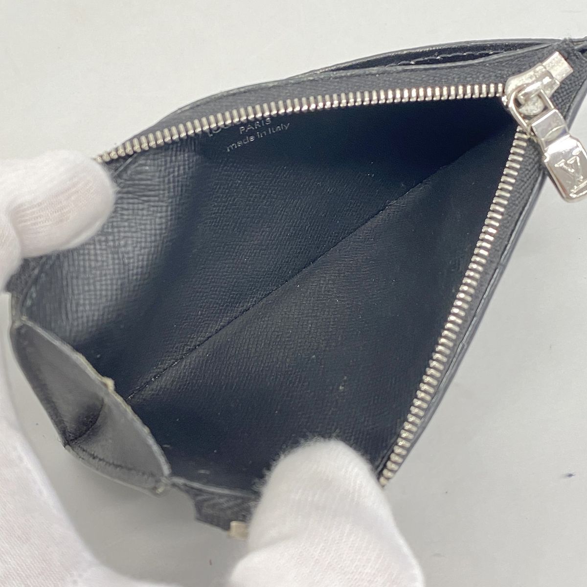 Louis Vuitton Damier Graphite Coin Card Holder Black Gray — view 3