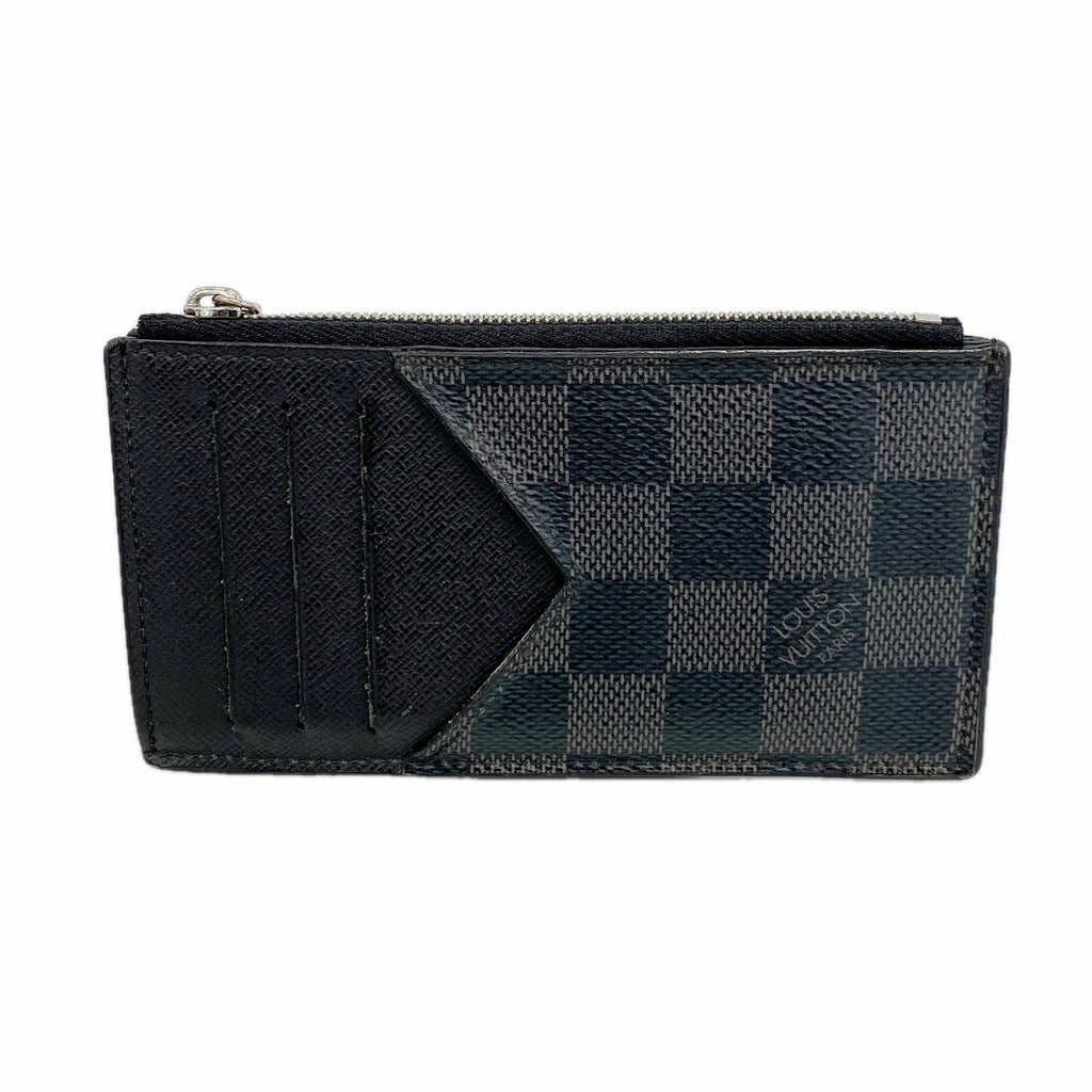 Louis Vuitton Damier Graphite Coin Card Holder Black Gray