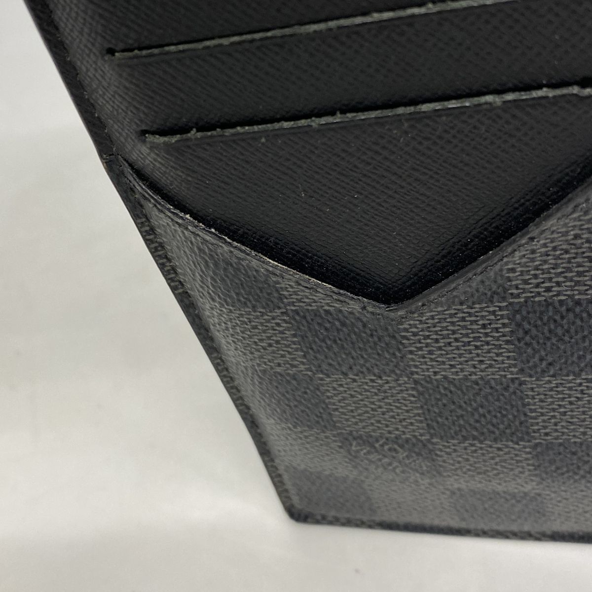 Louis Vuitton Damier Graphite Coin Card Holder Black Gray — view 6