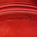 Chanel Shoulder Bag Leather Red Gold — view 5