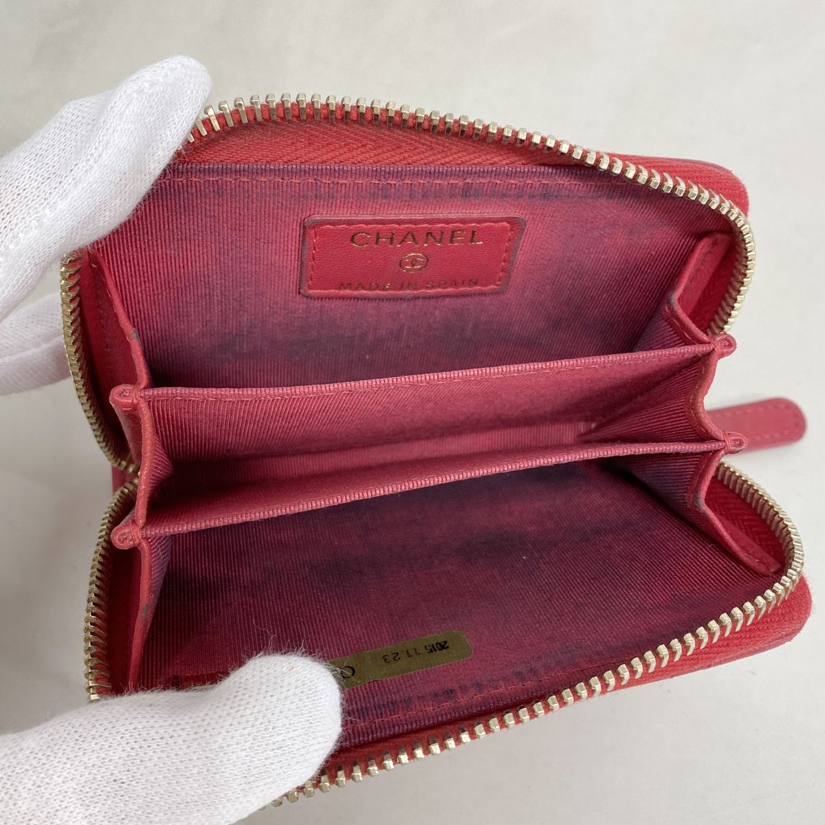 Chanel Coin Purse Quilted Lambskin Pink Gold Silver — view 3