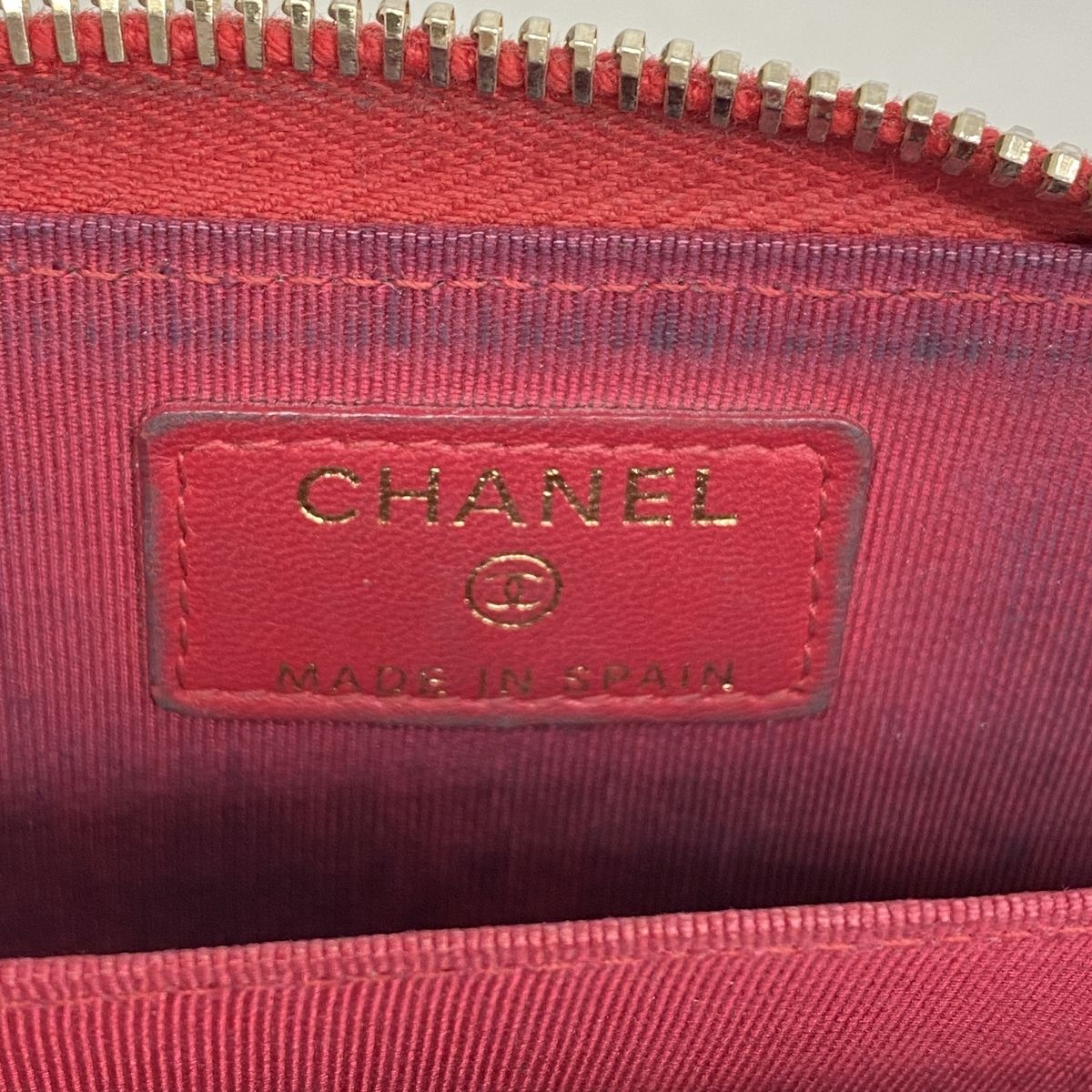 Chanel Coin Purse Quilted Lambskin Pink Gold Silver — view 4