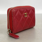 Chanel Coin Purse Quilted Lambskin Pink Gold Silver — view 2